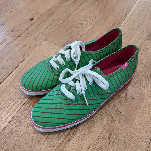 Keds Shoes - Woman's green and pink Keds